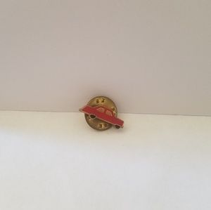 Vintage Tiny Red Car Pin